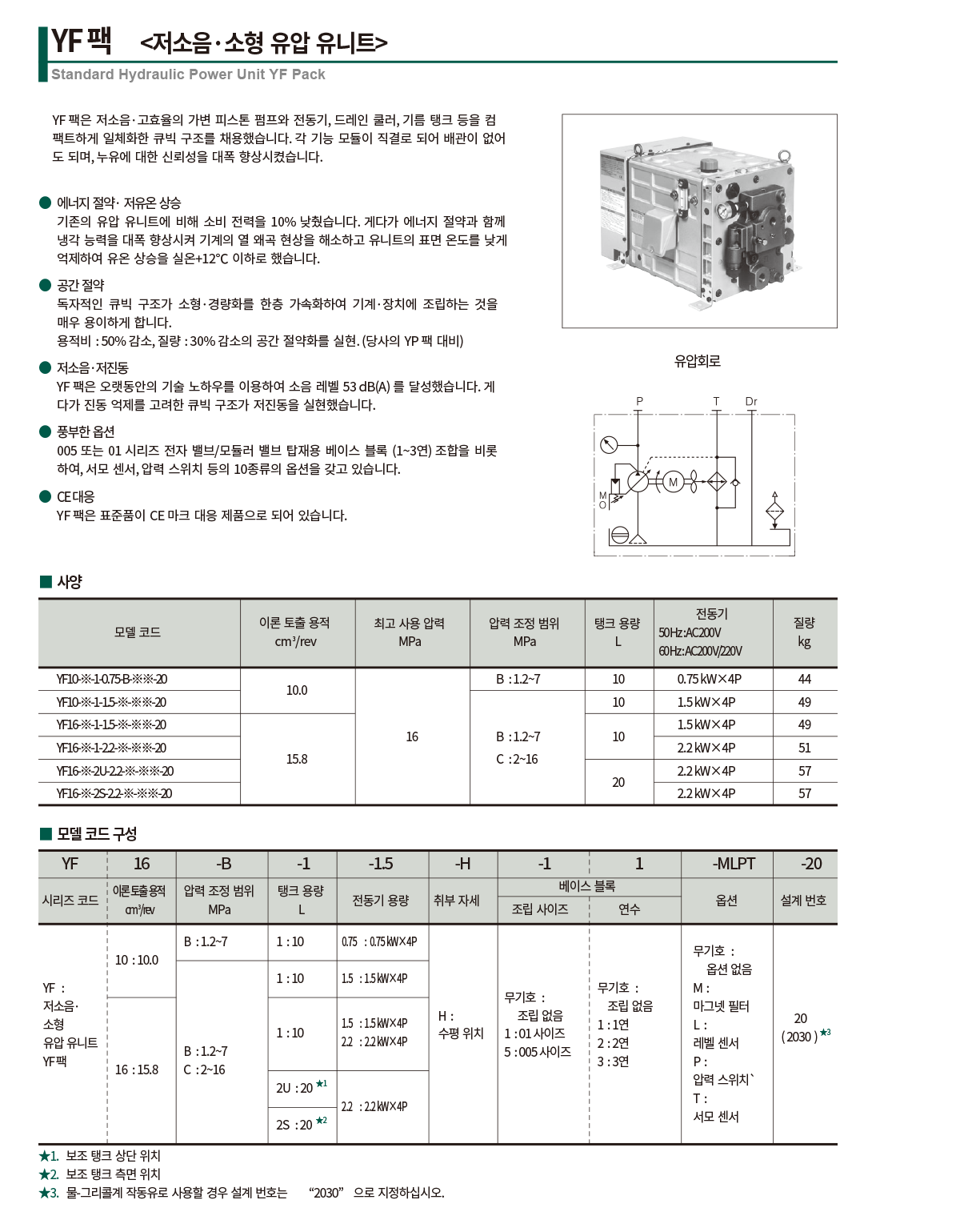 파워 팩 사양